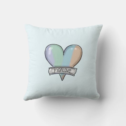 Pale Aqua Figaro pillow Kissen (Rückseite)