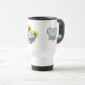 Pale Aqua Figaro travel mug - reisbeker Reisebecher (VorderseiteRechts)