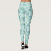 Pale Aqua Geometric Mosaic – Polygon Leggings (Rückseite)