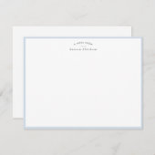 Pale Baby Blue Border Personalized Note Card Einladung (Vorne/Hinten)