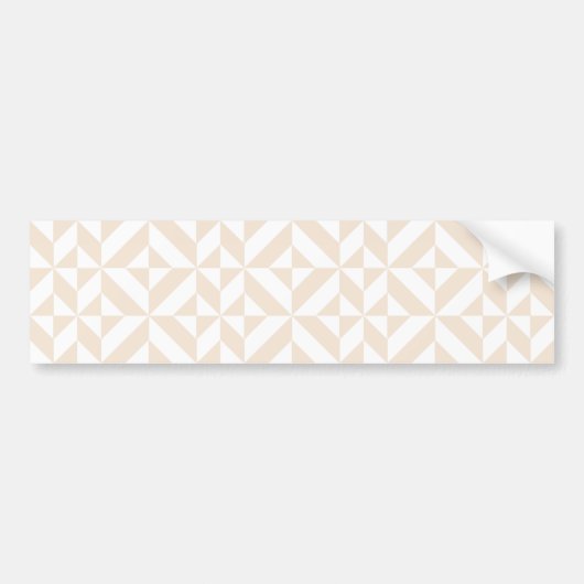 Pale Beige Geometric Deko Cube Pattern Autoaufkleber (Vorne)