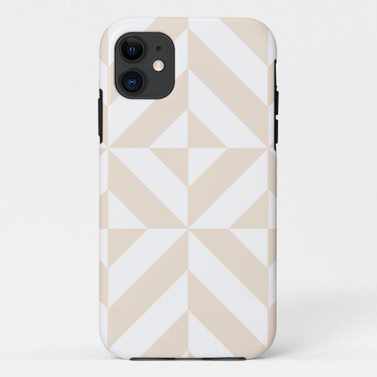 Pale Beige Geometric Deko Cube Pattern Case-Mate iPhone Hülle (Rückseite)