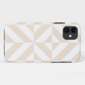 Pale Beige Geometric Deko Cube Pattern Case-Mate iPhone Hülle (Rückseite (Horizontal))