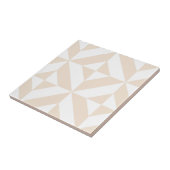 Pale Beige Geometric Deko Cube Pattern Fliese (Seite)