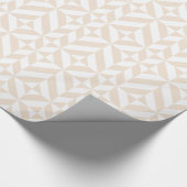 Pale Beige Geometric Deko Cube Pattern Geschenkpapier (Ecke)