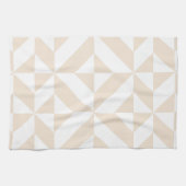 Pale Beige Geometric Deko Cube Pattern Handtuch (Horizontal)