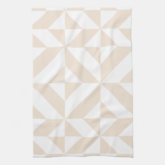 Pale Beige Geometric Deko Cube Pattern Handtuch (Vertikal)