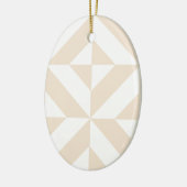 Pale Beige Geometric Deko Cube Pattern Keramikornament (Links)