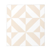 Pale Beige Geometric Deko Cube Pattern Notizblock (Vorderseite)