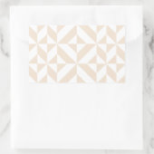 Pale Beige Geometric Deko Cube Pattern Rechteckiger Aufkleber (Tasche)