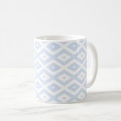 Pale blue and white diamond pattern kaffeetasse (VorderseiteRechts)
