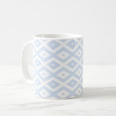 Pale blue and white diamond pattern kaffeetasse (Vorderseite Links)