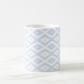 Pale blue and white diamond pattern kaffeetasse (Mittel)
