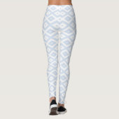 Pale blue and white diamond pattern leggings (Rückseite)