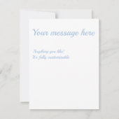 Pale blue and white diamond pattern RSVP karte (Rückseite)