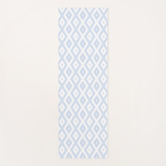 Pale blue and white diamond pattern yogamatte (Vorderseite)