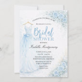 Pale Blue Bridesmaid Dress Bridal Shower Einladung (Vorderseite)