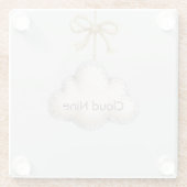 Pale Blue Cloud Nine Glasuntersetzer (Rückseite)