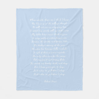 Pale Blue Custom Poem Song Lyric Quote Fleecedecke