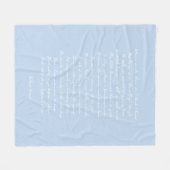 Pale Blue Custom Poem Song Lyric Quote Fleecedecke (Vorderseite (Horizontal))