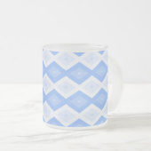 Pale blue diamond pattern mattglastasse (VorderseiteRechts)