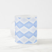 Pale blue diamond pattern mattglastasse (Vorderseite Links)