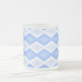 Pale blue diamond pattern mattglastasse (Mittel)