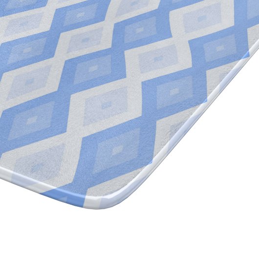Pale blue diamond pattern schneidebrett (Ecke)