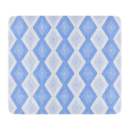 Pale blue diamond pattern schneidebrett (Vorderseite)