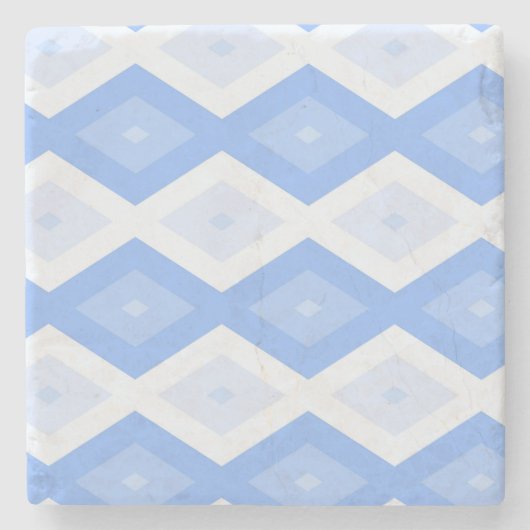 Pale blue diamond pattern steinuntersetzer (Vorderseite)