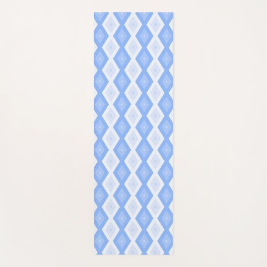 Pale blue diamond pattern yogamatte (Vorderseite)
