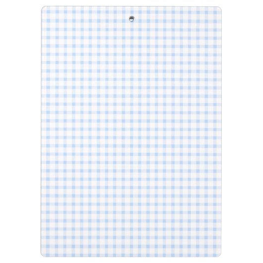 Pale Blue Gingham Classic Monogram  Klemmbrett (Rückseite)