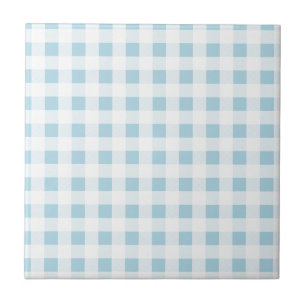 Pale Blue Gingham Fliese