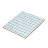 Pale Blue Gingham Fliese (Seite)