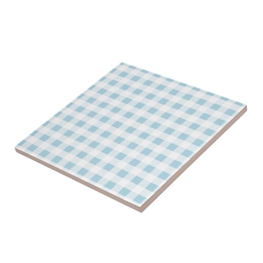 Pale Blue Gingham Fliese (Seite)