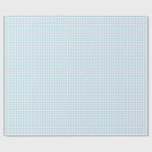 Pale Blue Gingham Geschenkpapier (Flach)