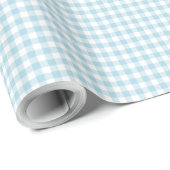 Pale Blue Gingham Geschenkpapier (Rolleneckpunkt)