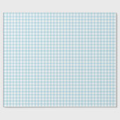 Pale Blue Gingham Geschenkpapier (Flach)
