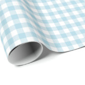 Pale Blue Gingham Geschenkpapier (Rolleneckpunkt)