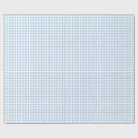 Pale Blue Gingham Geschenkpapier (Flach)