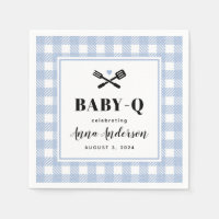 Pale Blue Gingham Kariert Baby Q