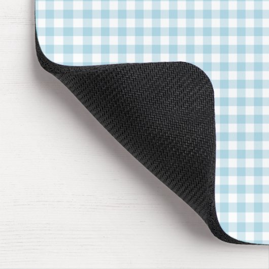 Pale Blue Gingham Mousepad (Ecke)