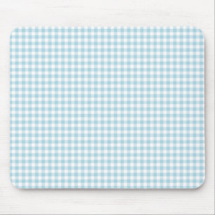 Pale Blue Gingham Mousepad