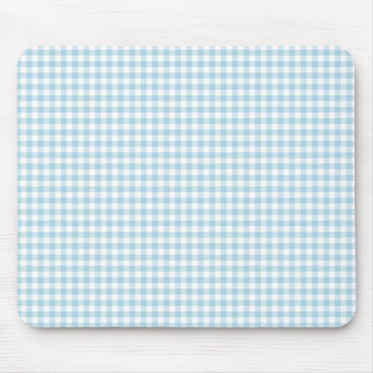 Pale Blue Gingham Mousepad (Vorne)