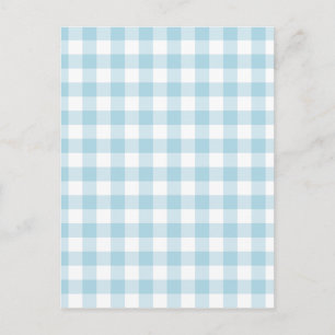 Pale Blue Gingham Postkarte