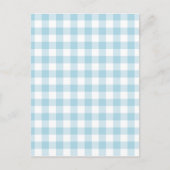 Pale Blue Gingham Postkarte (Vorderseite)