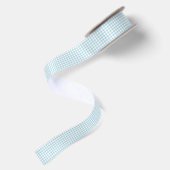 Pale Blue Gingham Satinband (Rückseite)