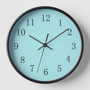 Pale Blue Kitchenette Uhr