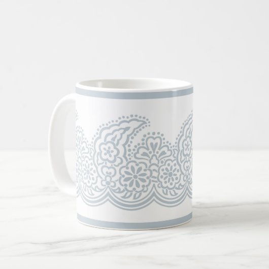 Pale Blue Paisley Tasse (Vorderseite Links)