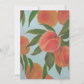 Pale Blue & Peaches Hochzeit Einladung (Rückseite)